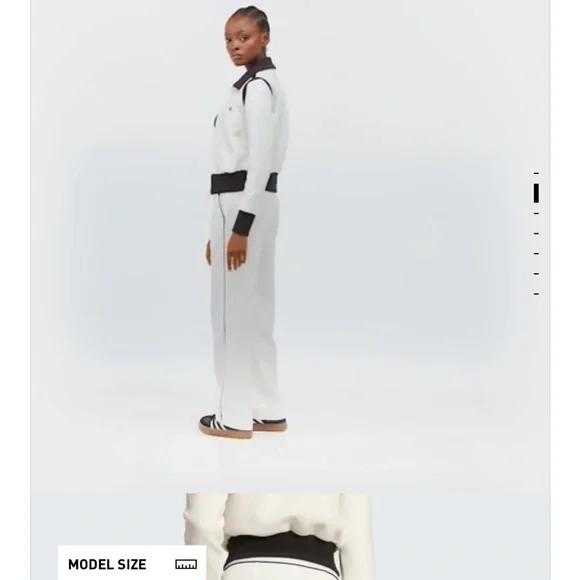 Adidas cream/Black premium tailored SET PANTS AND JACKET INCLUDED! WORE ONCE - Picture 4 of 5